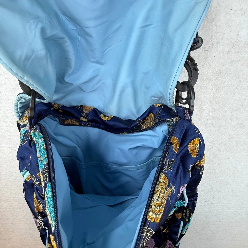 Mommy Bag kecci Convertible Diaper Bag‎ backpack Navy Floral silky - small marks